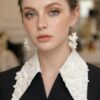 Áo Blazer Cổ Sen Tay Lửng